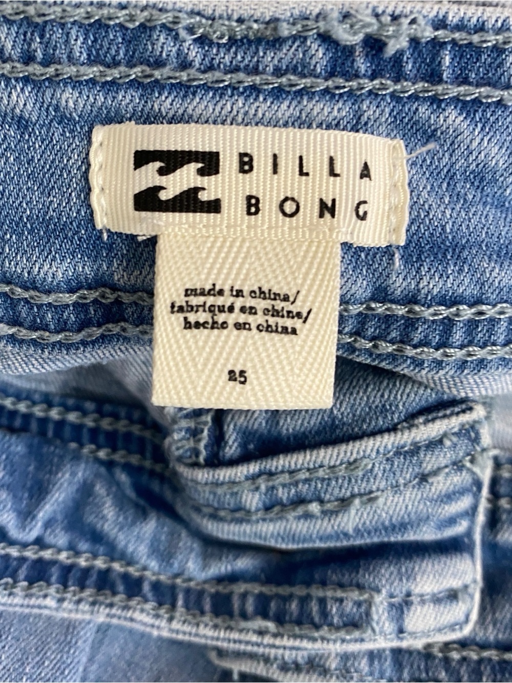 BILLABONG Free Fall Fray Hem Stretch Wide Leg Jeans Sz  XS - Picture 11 of 12